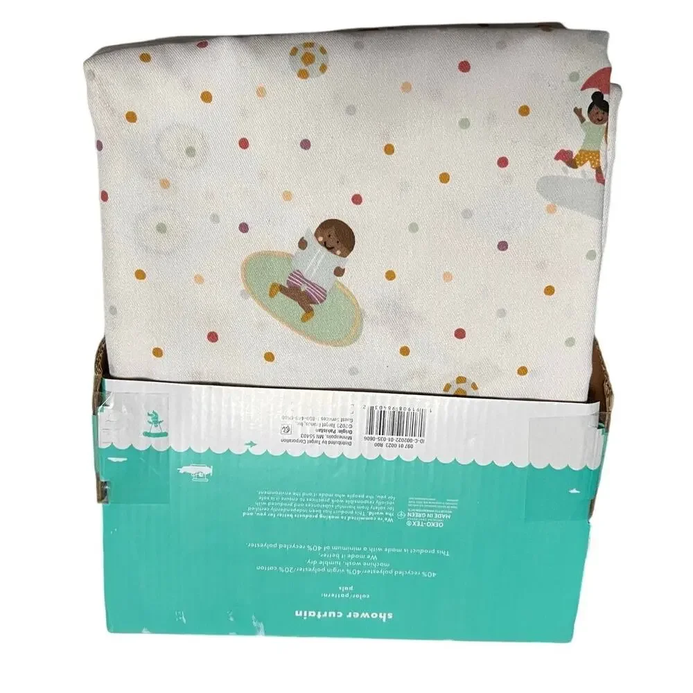 Pillowfort Shower Curtian Polka Dot Children Pals 72